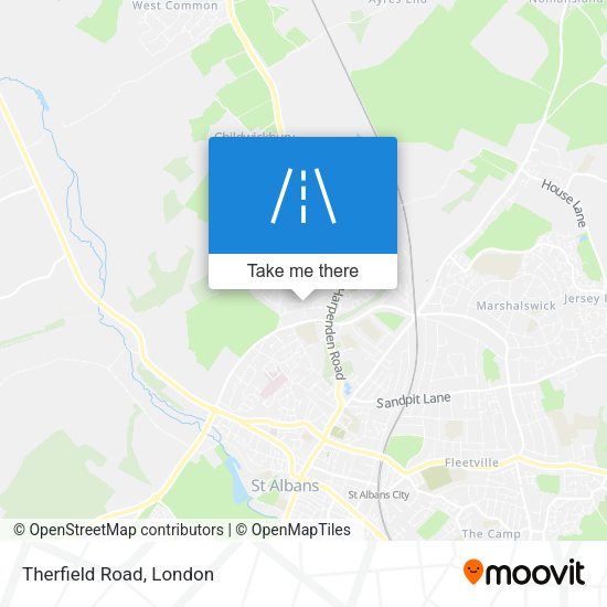 Therfield Road map
