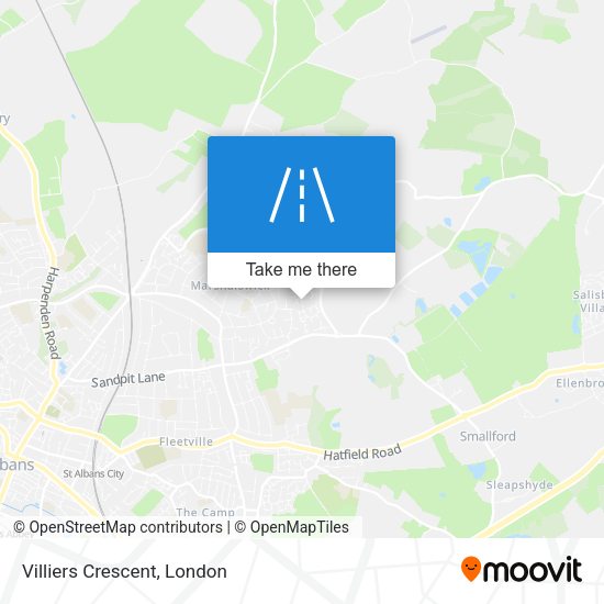 Villiers Crescent map