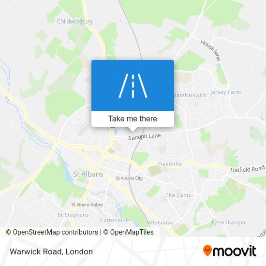 Warwick Road map