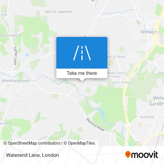 Waterend Lane map