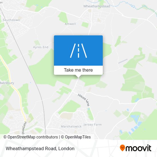 Wheathampstead Road map