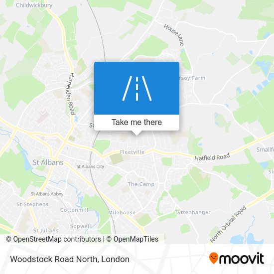 Woodstock Road North map