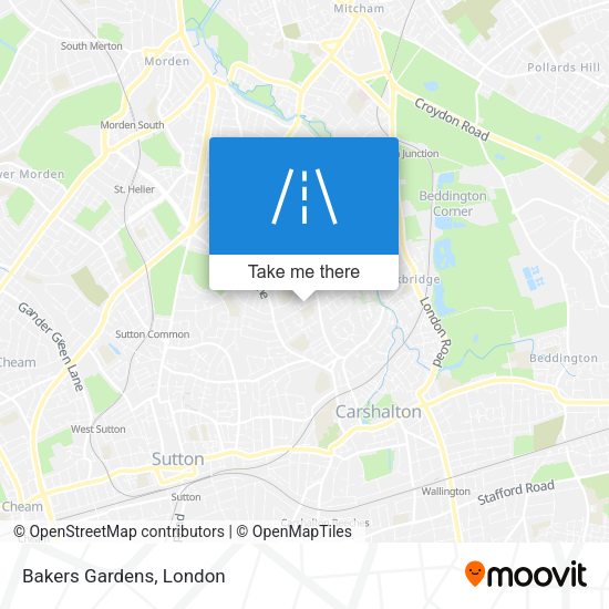 Bakers Gardens map