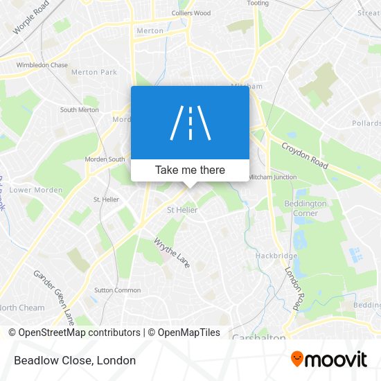 Beadlow Close map
