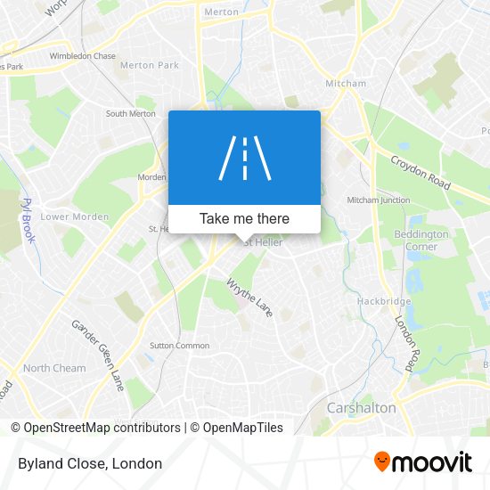Byland Close map