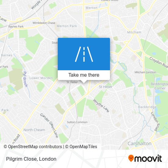 Pilgrim Close map