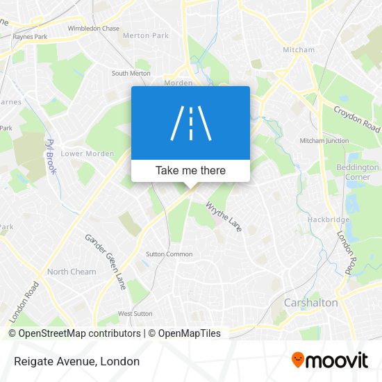 Reigate Avenue map