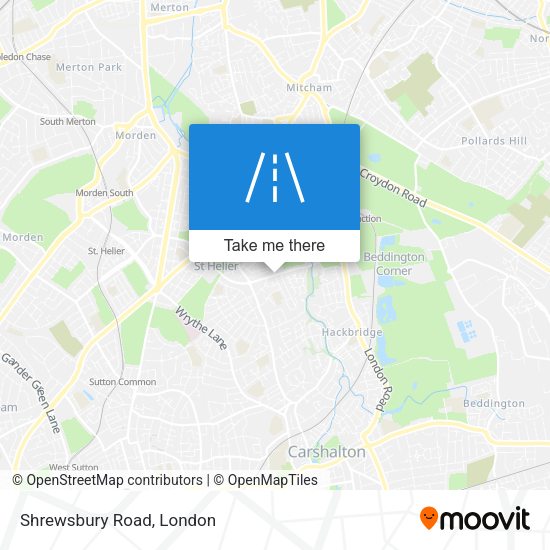 Shrewsbury Road map