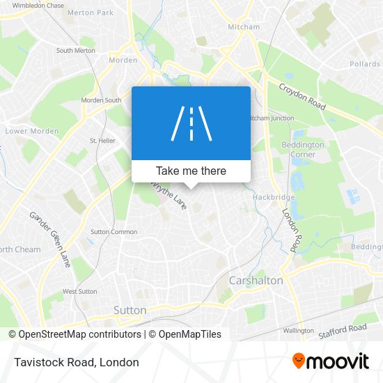 Tavistock Road map