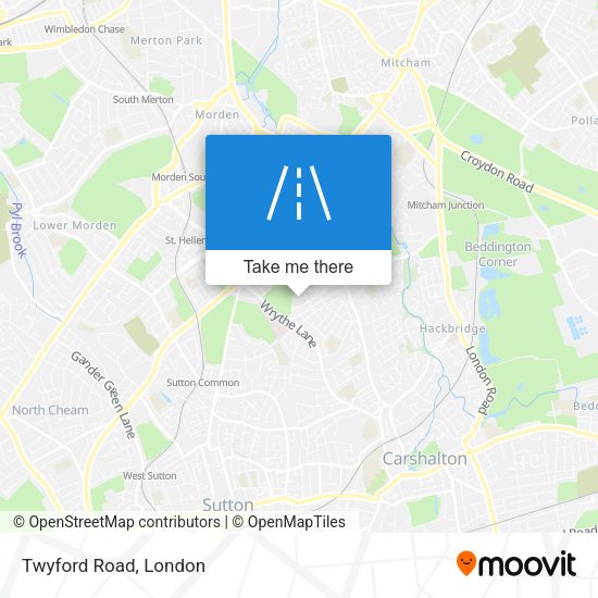 Twyford Road map