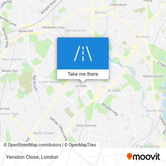 Yenston Close map