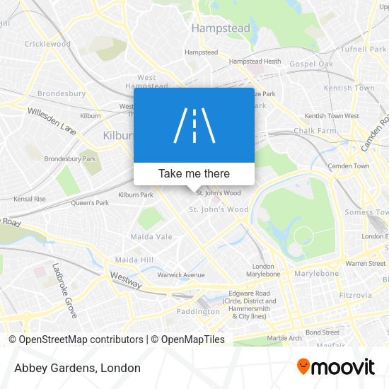Abbey Gardens map