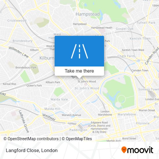 Langford Close map