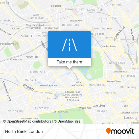 North Bank map