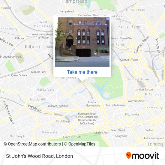 St John's Wood Road map