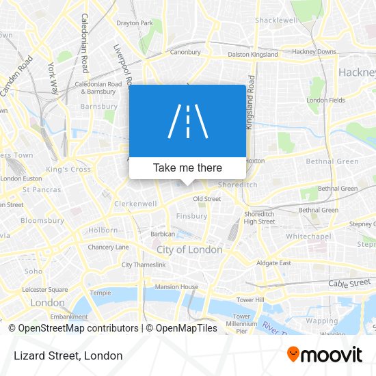 Lizard Street map