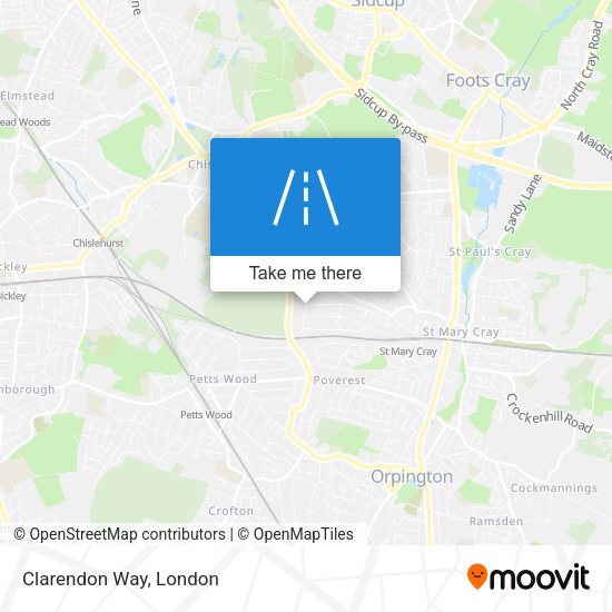 Clarendon Way map
