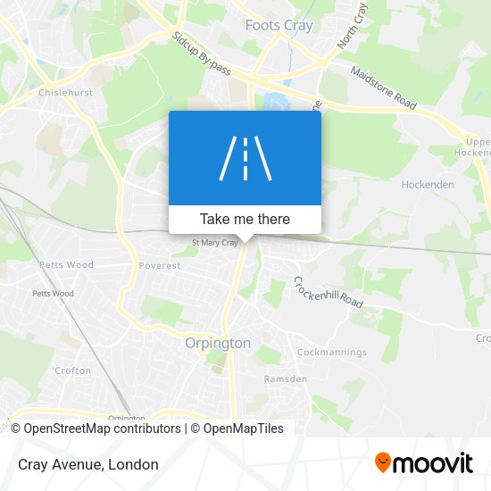 Cray Avenue map