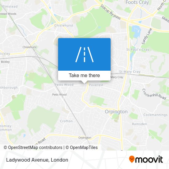 Ladywood Avenue map