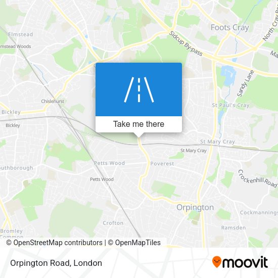 Orpington Road map