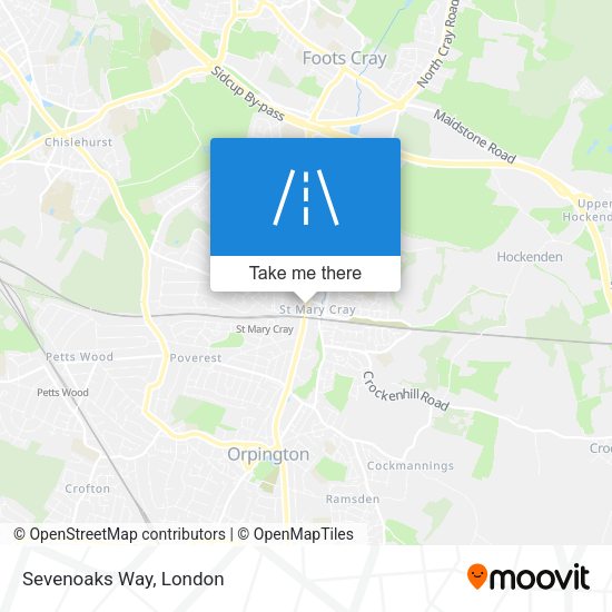 Sevenoaks Way map