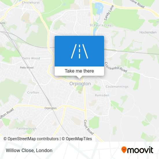 Willow Close map