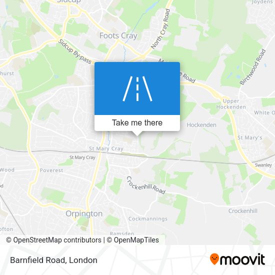 Barnfield Road map