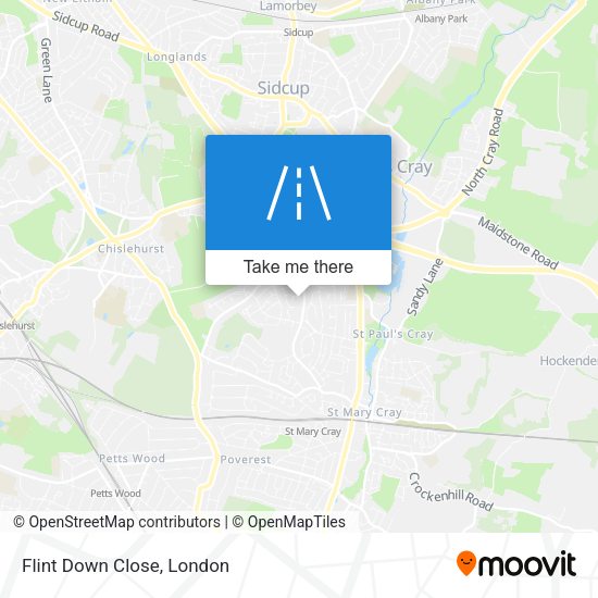 Flint Down Close map