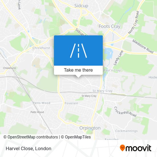 Harvel Close map