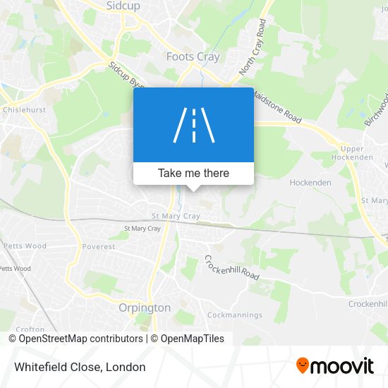 Whitefield Close map