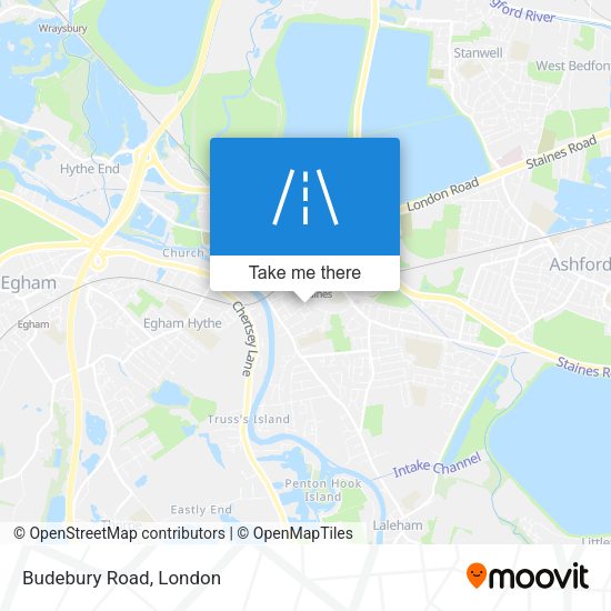 Budebury Road map