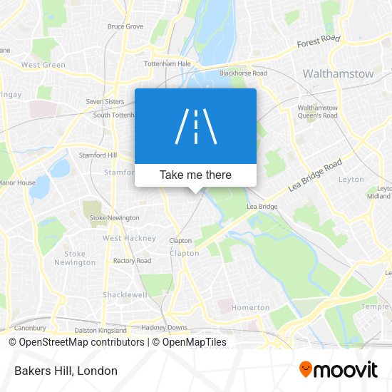 Bakers Hill map