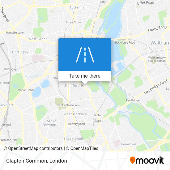 Clapton Common map