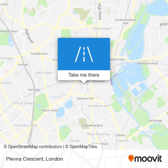 Plevna Crescent map