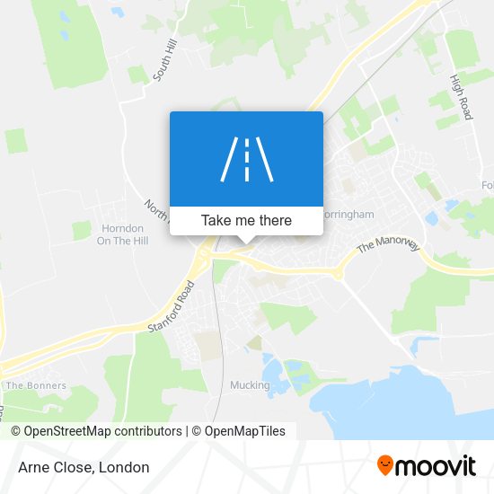 Arne Close map