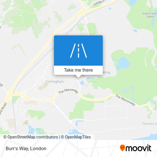 Burr's Way map