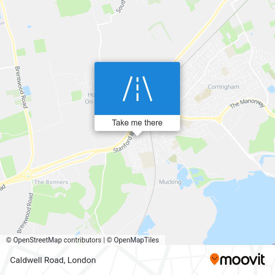 Caldwell Road map