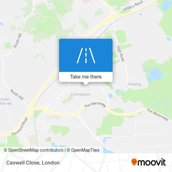Caswell Close map