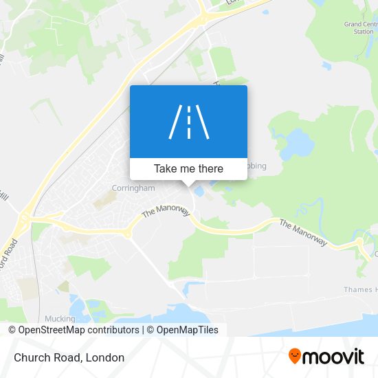 Church Road map