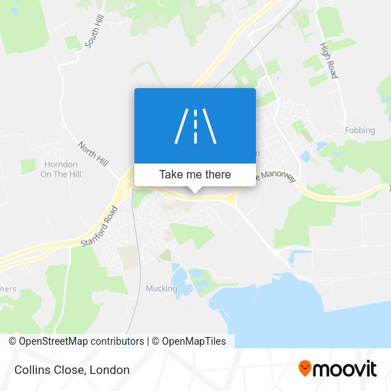 Collins Close map