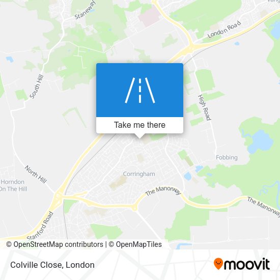 Colville Close map
