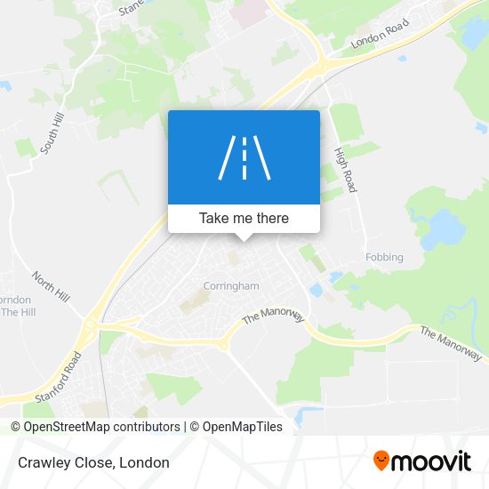 Crawley Close map