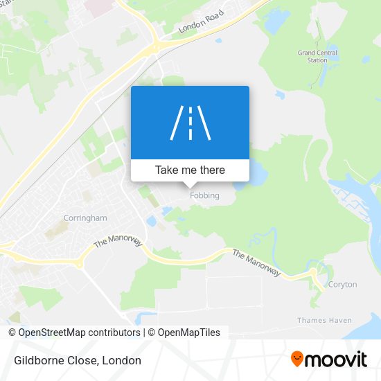 Gildborne Close map