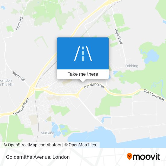 Goldsmiths Avenue map