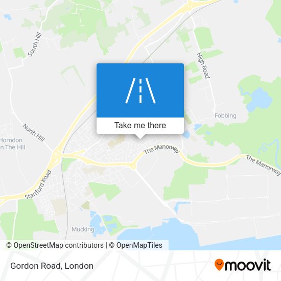 Gordon Road map