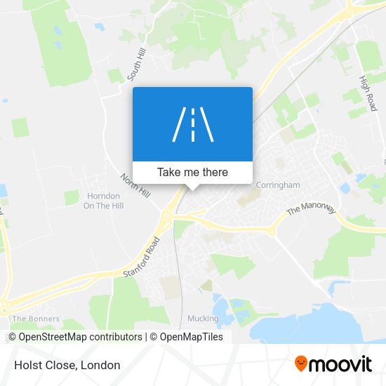 Holst Close map