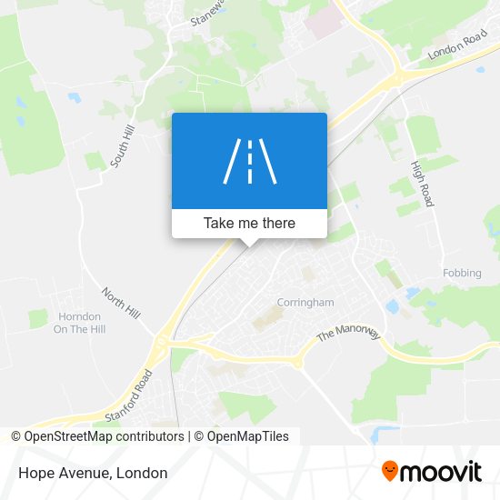 Hope Avenue map