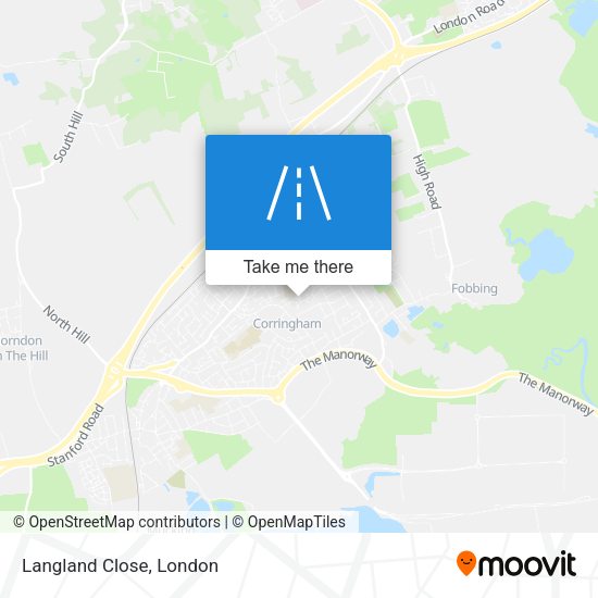Langland Close map