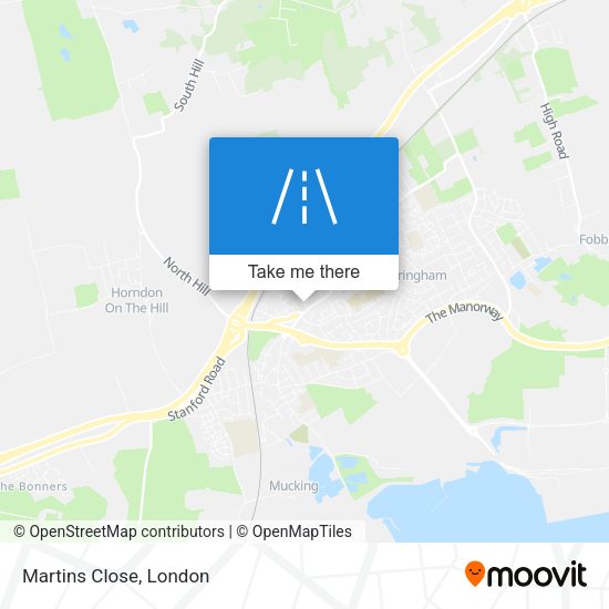 Martins Close map