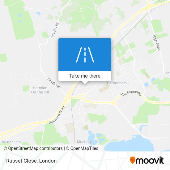 Russet Close map